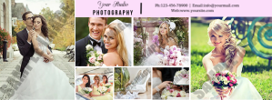 Gris Wedding Photography Facebook Omslag Foto Template