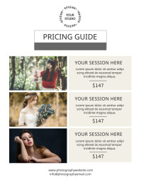 Photography Rates Per Hour Brochure.pdf Photographer Pricing Guide Template | PosterMyWall