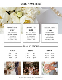 Photographer Pricing Guide Flyer (US Letter) template