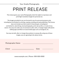 Photographer Print Release Template Square (1:1)