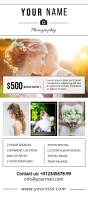 Photographer Rack Card Template Scheda identificativa