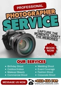 Photographer Service A4 template