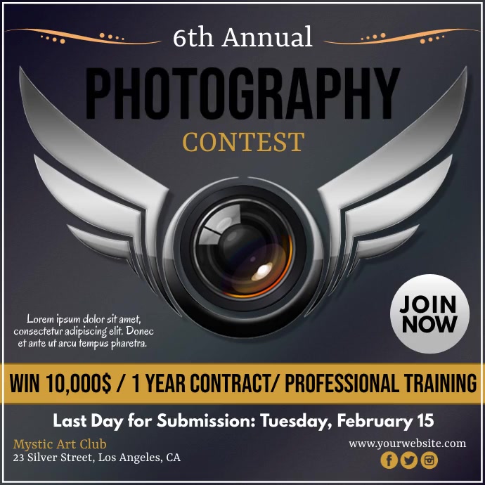 Photography, Contest Template | PosterMyWall