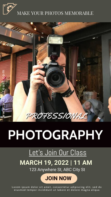 Photography, photo studio, retail Instagram Story template