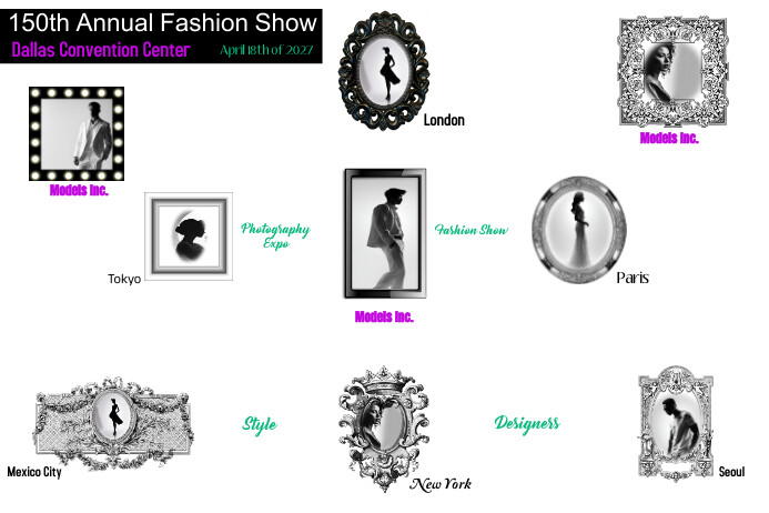 photography, backdrop, background, models, events, casting, brands, fashion Banner 4' × 6' template