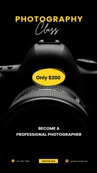 photography class template Instagram Story