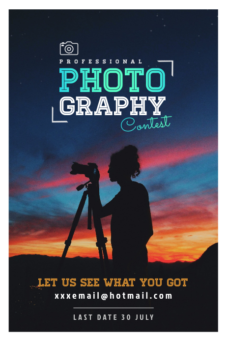 Photography Contest Poster Plakat template