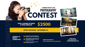 Blue Photography Contest Twitter Post template