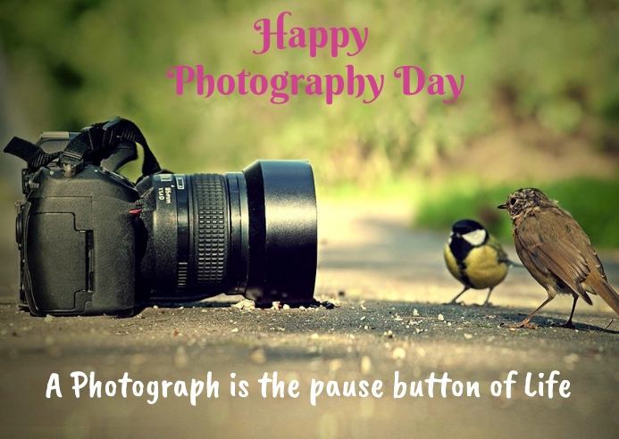 photography day Postal template