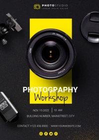 photography flyer A4 template