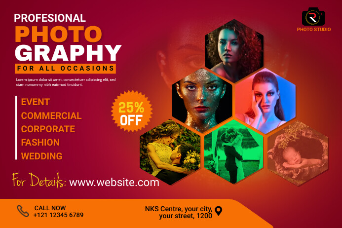 Photography Flyer Etiket template