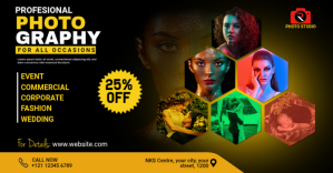 Photography Flyer Рекламное объявление Facebook template