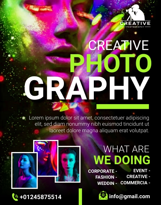 Photography flyer template Iphosta/Ibhodi lasebondeni