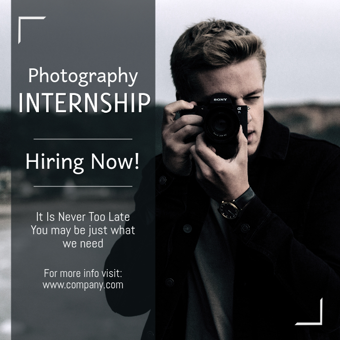 Copy of Photography Internship Instagram Template | PosterMyWall