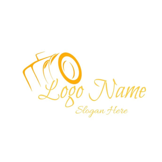photography logo , Camera Logo, Gold Photogra template