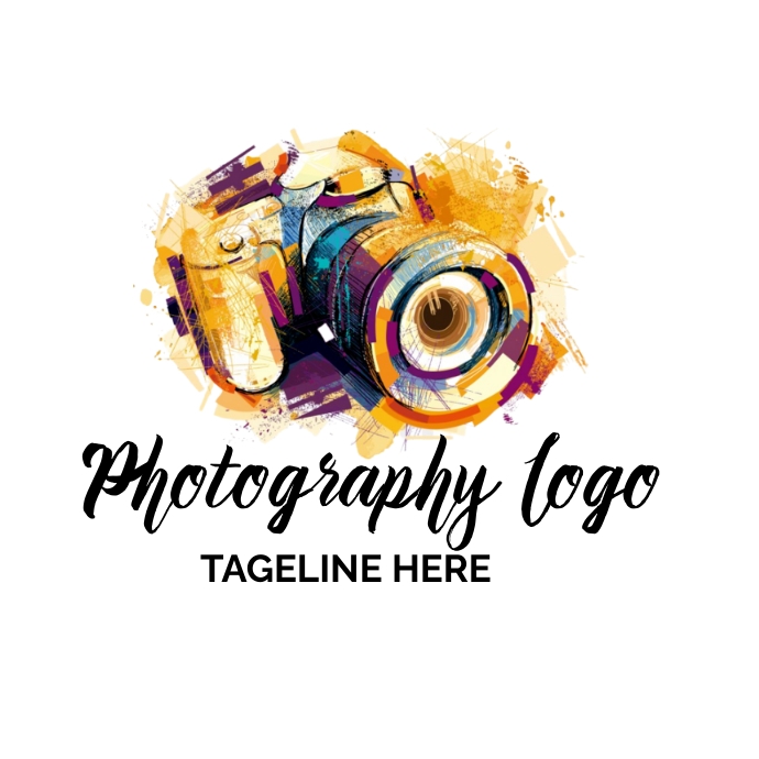 Photography logo design, minimal photography Logotyp template
