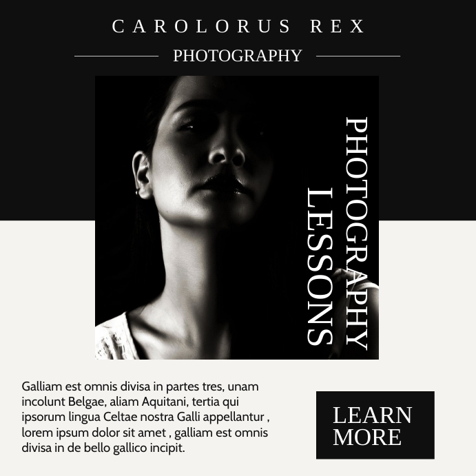 photography portrait classes and lessons inst Instagram Post template