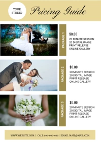 Photography Price List A6 template