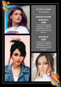 Photography Price List Flyer A4 template