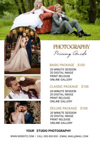 Photography Pricing guide template A6