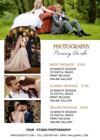 Photography Pricing guide template A6