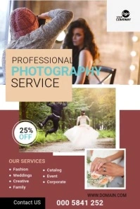 Photography Service Flyer Template โปสเตอร์