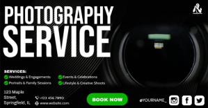 Photography Service Template Изображение, которым поделились на Facebook