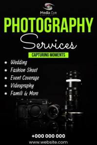 Photography services Póster template