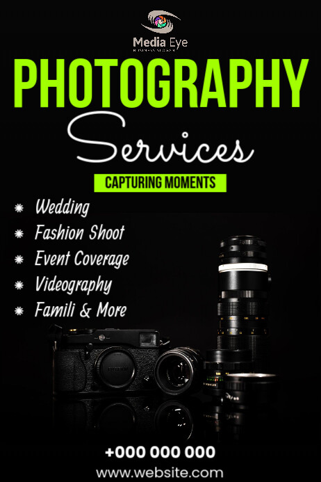 Photography services Template | PosterMyWall