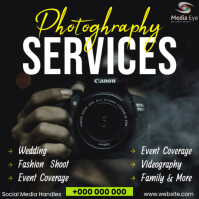 Photography Services Flyer Wpis na Instagrama template