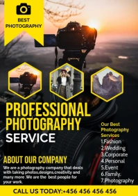 photography services flyer poster A3 template
