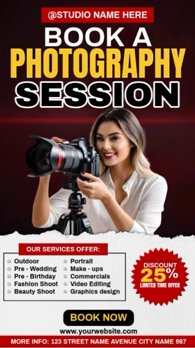 Photography Session Instagram Reel template