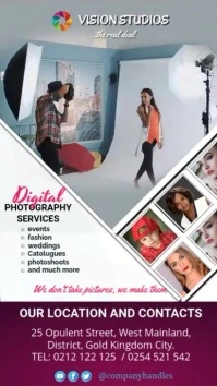Photography Studio ad Tiktok Video template