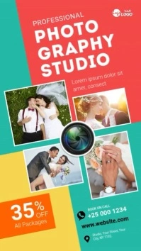 Photography Studio Banner Ad Instagram Story template