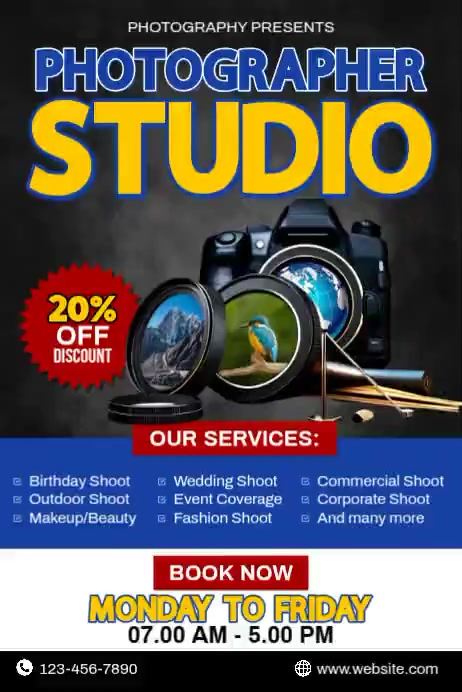 Photography Studio Template | PosterMyWall