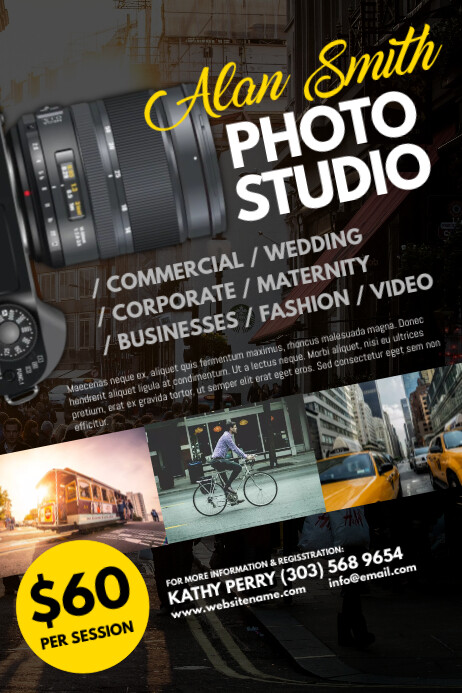 Photography Studio Poster Template | PosterMyWall