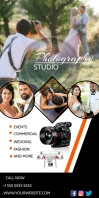 photography studio flyer template Roll Up Banner 3' × 6'