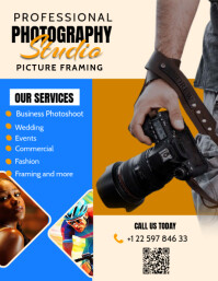 Photography studio flyer template Folheto (US Letter)