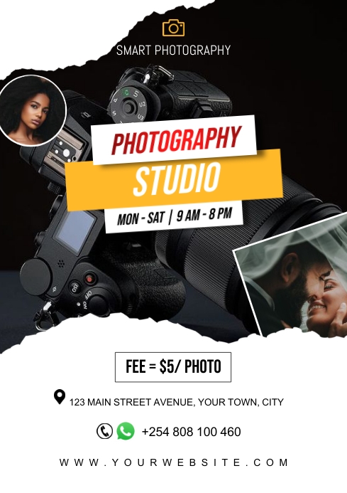 PHOTOGRAPHY STUDIO POSTER Template | PosterMyWall