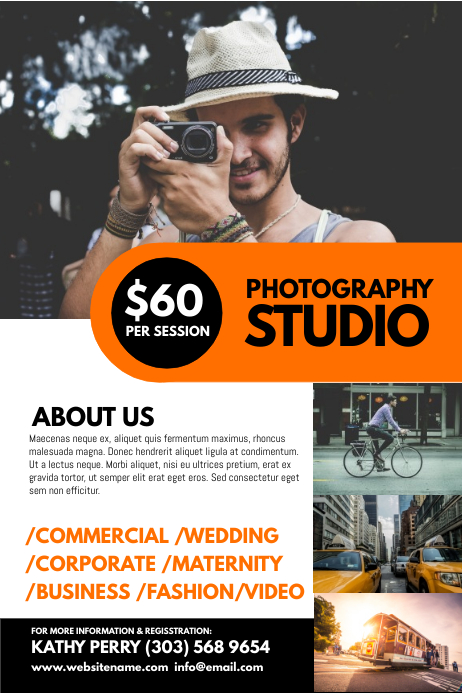 Plantilla De Poster De Estudio De Fotografia De Postermywall