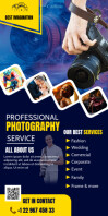 Photography studio roll up banner Роллерный баннер 3' × 6' template