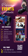Photography studio roll up banner template Роллерный баннер 3' × 6'