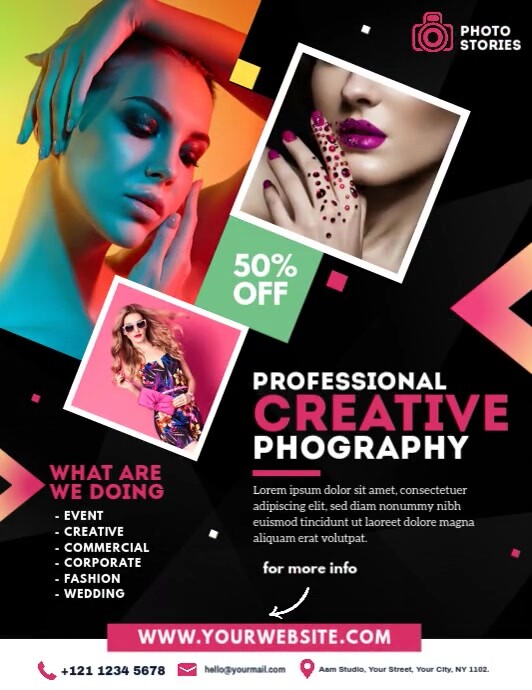 Photography Video Ad Flyer (format US Letter) template