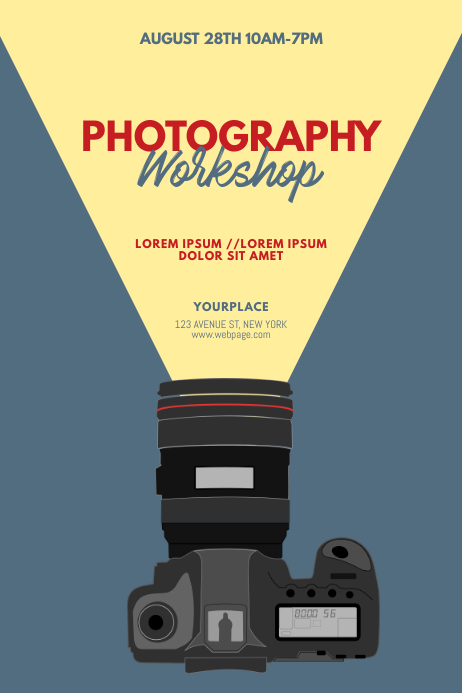 Brosur Templat Desain Brosur Workshop Fotografi Postermywall