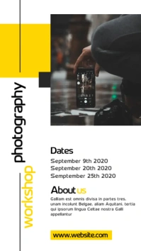 photography workshop instagram story and what template