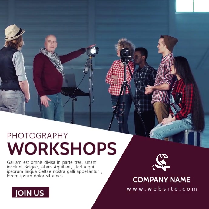 photography workshop instagram video banner a Template | PosterMyWall