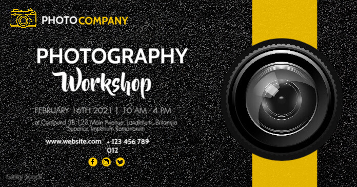 Photography Workshop Modern Advertisement Des Template Postermywall