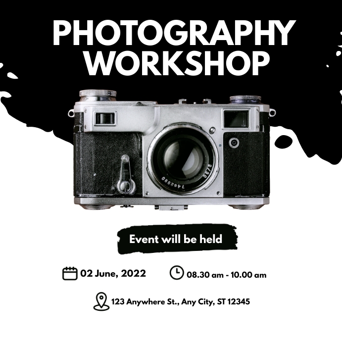 PHOTOGRAPHY WORKSHOP TEMPLATE | PosterMyWall