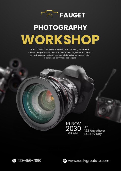 photography workshop template | PosterMyWall
