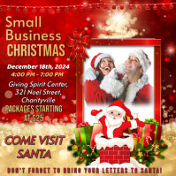 Photos with Santa Flyer Christmas with santa โพสต์บน Instagram template